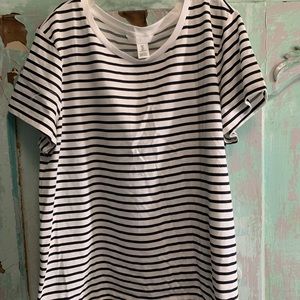 Black and white striped shirt